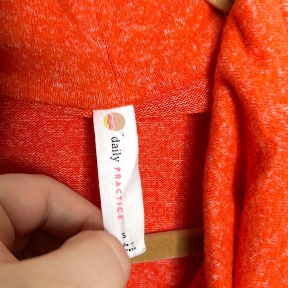 ANTHROPOLOGIE x DAILY PRACTICE Draped Cowl Neck Maxi Dress Orange Sz S {V24} - Picture 6 of 8